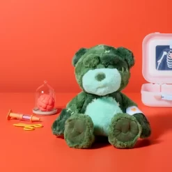 11.5" Green Frankenbear Stuffed Animal - Gigglescape™: Polyester Character Toy