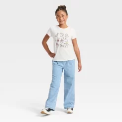 Girls' Short Sleeve Halloween Graphic T-Shirt - Cat & Jack™ - Cream -Target GUEST 661f0043 500c 4817 a239 1886d6a82ad5