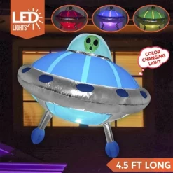 Joyfy 4.5 FT Halloween Inflatable Outdoor Decorations, Inflatable Alien UFO With Color Changing LEDs For Halloween Window Yard Garden Lawn Decoration -Target GUEST 695dc464 81f2 44e5 b1fe 9e008ca6f996