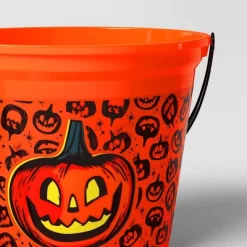7.64" Jack Halloween Plastic Trick Or Treat Pail Orange - Hyde And EEK! Boutique™ -Target GUEST 6a7bc97c 6b36 4abf b7a2 9e0cc84a0b3a