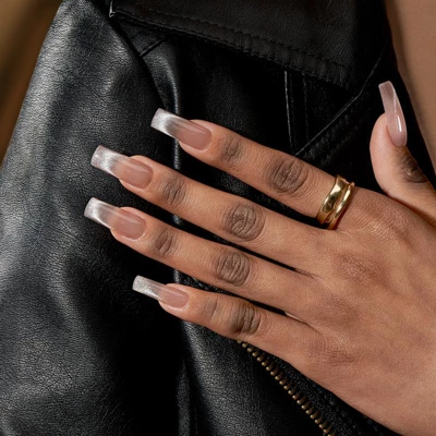 BTArtboxnails XCOATTIP® Press-On Nails - Cat Eye French Nails - Long Square - 150ct 3 BTArtboxnails XCOATTIP® Press-On Nails - Cat Eye French Nails - Long Square - 150ct