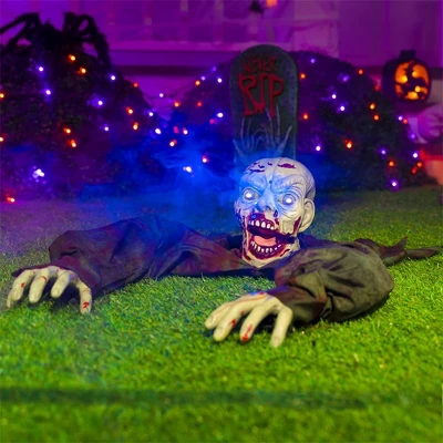 Joyfy Halloween Outdoor Decoration Animated Zombie Groundbreaker With Flashing Eyes For Halloween Yard, Lawn, Patio, Haunted House Decor 10 Joyfy Halloween Outdoor Decoration Animated Zombie Groundbreaker With Flashing Eyes For Halloween Yard, Lawn, Patio, Haunted House Decor - Image 8