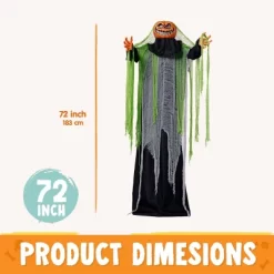 Joyfy 72'' Halloween Standing Pumpkin Ghost Outdoor Decoration, Sound-Actived Life Size Animatronics Ghost Haunted House Props For Garden Yard Lawn -Target GUEST 6e976c64 0f24 46d5 96b4 3ab2dda4cef1