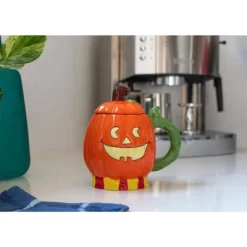 100 North ESNCHMG-PN Halloween Orange Pumpkin Jack O'Lantern Character 16 Ounce Glossy Ceramic Coffee Tea Cup Mug For Your Favorite Morning Brew -Target GUEST 6e9b006e 7abf 4672 80a0 a1cd3a574cb2
