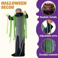 Joyfy 72'' Halloween Standing Pumpkin Ghost Outdoor Decoration, Sound-Actived Life Size Animatronics Ghost Haunted House Props For Garden Yard Lawn -Target GUEST 71d712b4 1093 4646 a85f d8a3a93ea130