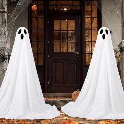 Joyfy 2 Pack 47'' Halloween Standing Ghost Outdoor Decoration, White Ghost With Warm String Light Haunted House Prop For Garden Yard Porch Lawn Decor -Target GUEST 73313b97 bca5 4050 9129 deb8f4cd2273