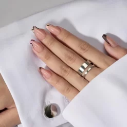 BTArtboxnails XCOATTIP® Press-On Nails - Brown Pastel French - Almond Nails, Square Nails, Coffin Nails -160ct -Target GUEST 734bb0fb cff4 4d2b a04b 6f63c2d18515