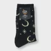 Women's Glow-in-the-Dark Moon And Stars Halloween Cozy Crew Socks - Hyde And EEK! Boutique™ Black 4 - 10 -Target GUEST 73e05515 5277 49af 9415 ac28fc68a531