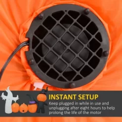 Whisen Halloween Decorations, Inflatables Pumpkin Ghost Family, Blow Up LED Yard Display, Waterproof - Orange -Target GUEST 7412f1b9 0910 44ba bd88 dceabc98483e