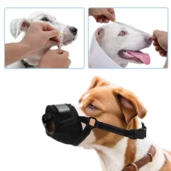 Unique Bargains Breathable Dog Muzzle Black 1 Pc