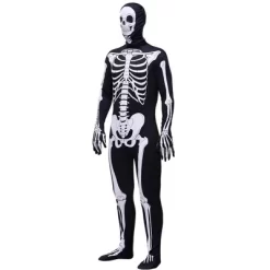 Joyfy Skeleton Halloween Costume For Men' Adults Skeleton Bodysuit For Halloween Costume Dress Up