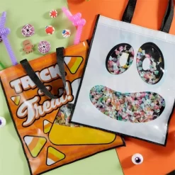 Joyfy Halloween Party Favors 3PCS Large See Through Tote Bags With Handles Trick Or Treat Bag Party Supplies For Candies Biscuits Cards 22.5" X 13.75" -Target GUEST 792e2214 0450 4e70 b189 cbd12909f207