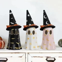Halloween Decorations Indoor, Set Of 3 Ceramic Ghosts With Witch Hats, Cute Spooky Halloween Ghost Figurines For Mantel, Shelf & Tabletop Decor -Target GUEST 79a44aa4 560e 4384 b982 4622860508dc