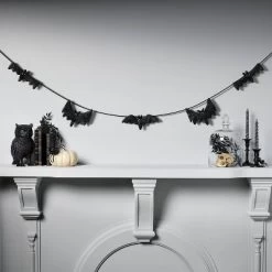 72" Velvet Bat Garland - Black - Hyde And EEK! Boutique™