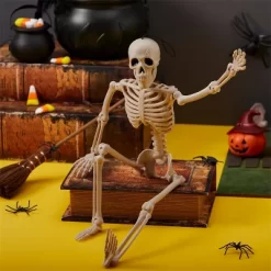 Joyfy 1/2/5/10 PCS 16" Posable Skeleton Halloween Decorative Props For Indoor/Outdoor Halloween Decorations Graveyard Haunted House Spooky Scene Party -Target GUEST 7c341b63 7fcb 40dc 96a3 e1572d67fa80