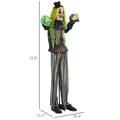 Syemin Decorative Holiday Scene Props Outdoor Halloween Decoration Clown Halloween Decoration Outdoor Halloween Inflatables, Green, 39.4"*25.2"*72.8" 4 Syemin Decorative Holiday Scene Props Outdoor Halloween Decoration Clown Halloween Decoration Outdoor Halloween Inflatables, Green, 39.4"*25.2"*72.8" - Image 2