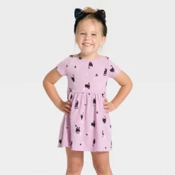 Toddler Girls' Short Sleeve Halloween Cats Dress - Cat & Jack™ Lavender -Target GUEST 7eb9ff21 fb98 4760 9405 b7b21f592844