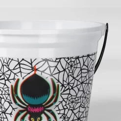8" Glow In The Dark Spider Halloween Plastic Trick Or Treat Pail White - Hyde And EEK! Boutique™ -Target GUEST 81c8ad10 a417 4141 ac31 8aba0c68afaa