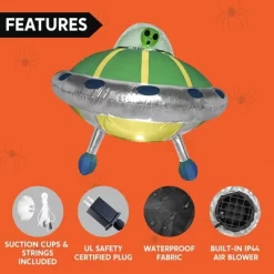 Joyfy 4.5 FT Halloween Inflatable Outdoor Decorations, Inflatable Alien UFO With Color Changing LEDs For Halloween Window Yard Garden Lawn Decoration -Target GUEST 84010f28 d8dc 4072 9d7e 484252f6dbbe