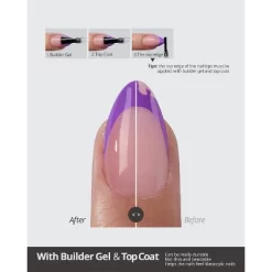 BTArtboxnails XCOATTIP® Press-On Nails - Purple Pastel French - Short Almond -160ct -Target GUEST 8438678b da1e 4762 a534 71c07f87db76 1