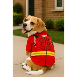 Parisian Pet 'Fire-Barker' Halloween Costume For Dogs & Cats – Firefighter Dog Costume, Pet Halloween Outfit, Red And Yellow -Target GUEST 845df205 03cb 4e3f 98f9 817f5f229cda