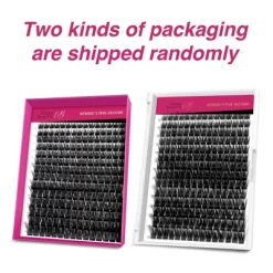 VEYESBEAUTY VBXtreme Lash Clusters Fluffy Individual Lash Extensions 3D Layered Volume Eyelashes Thin & Invisible Faux Mink Lash Mixed Length 10-18mm