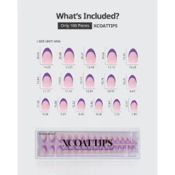 BTArtboxnails XCOATTIP® Press-On Nails - Purple Pastel French - Short Almond -160ct -Target GUEST 85d38933 ab5b 4d8b 87c7 aa7f9676e463