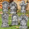 Joyfy 6 Pcs 15.7" Halloween Tombstones Outdoor Cemetery Decor, RIP Plastic Headstones Prop With 12 Metal Stakes For Yard Lawn Graveyard Decor -Target GUEST 89f5a448 e803 4676 a7e9 d74be53cbb0a
