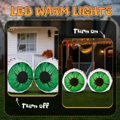 Angel Sar Halloween Inflatable Eyeballs, 2 Pack 3FT Lighted Outdoor Decor, Green LED Eyes For Yard Garden Party Indoor Outdoor Spooky Decoration -Target GUEST 8b45fc67 41f1 46e4 81e8 7043790d28d5