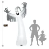 Tangkula Halloween Decoration 12FT Inflatable Blow Up Ghost With LED Lights Outdoor Yard