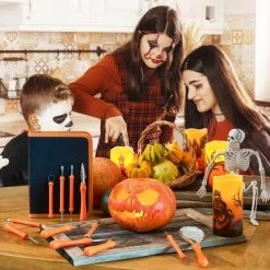 Joyfy 12 Pcs Halloween Pumpkin Carving Kit With Handbag, 12 Stainless Steel Double-sided Sculpting Tools For DIY Kids Party Decor Craft Supplies -Target GUEST 8cde9467 e9d4 4452 a332 e928a30431d0