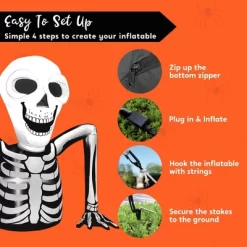 Joyfy 5.5 FT Halloween Inflatables Outdoor Decorations, Inflatable Skeleton Ground Breaker With LEDs For Halloween Party Yard Garden Lawn Decorations -Target GUEST 8da1c2b5 ce09 4492 ae1d ff8d77bdfbab