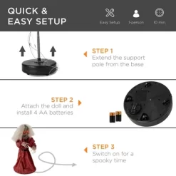 Best Choice Products Animatronic Roaming Doll Halloween Decoration, Haunted Holly Sound Activated Prop W/ Light-Up Eyes -Target GUEST 8dba00d9 ade3 4e66 922c ef4b98cc9af6