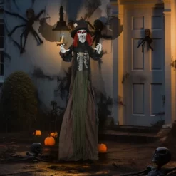 YOOCOZZ Outdoor Halloween Decoration 6' Life Size Zombie With Realistic Skeleton Chest And Scary Sharp Teeth