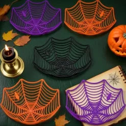 Joyfy 5pcs Halloween Plastic Spider Web Bowls Candy Basket, Candy Bowl Tableware Decorations, Halloween Candy Dish Trick Or Treat Party Supplies -Target GUEST 90c84cc2 f2e1 45ee 8428 ed0d365efcff
