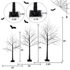 ACEPANO 72 In. H 3-Piece Halloween Spooky Tree For Halloween Indoor Home Decoration-Purple -Target GUEST 92107e85 8cf7 4954 9155 5ee5c786f58a