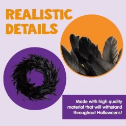 Joyfy Halloween Decorations 13.5in Black Feather Wreath, Party Decor Porch Patio Window Indoor Outdoor Decor, Halloween Wreath Props Party Favors 15 Joyfy Halloween Decorations 13.5in Black Feather Wreath, Party Decor Porch Patio Window Indoor Outdoor Decor, Halloween Wreath Props Party Favors -Target GUEST 968d417a a12c 4955 a562 8b8f4de4eb4c