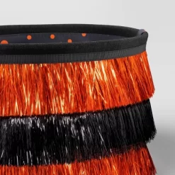 7.5" Halloween Trick Or Treat Fabric Basket Orange/Tinsel Black - Hyde And EEK! Boutique™ -Target GUEST 969ebbe4 b1e6 4a04 aecd 8760e8107923