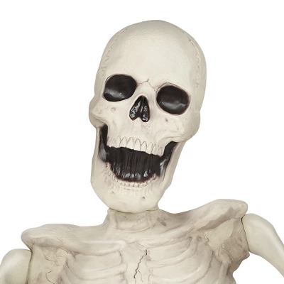 BOO BOX 35" Groundbreaking Skeleton, White - Exterior Halloween Decorations For Yard 4 BOO BOX 35" Groundbreaking Skeleton, White - Exterior Halloween Decorations For Yard - Image 2