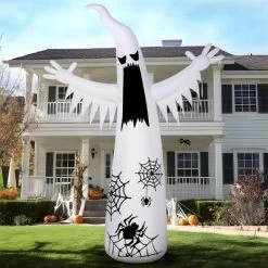 Joyfy 12 FT Halloween Inflatables Outdoor Decorations, Giant Ghost Inflatable With 3-Colored Flashing Flame Light For Halloween Yard Garden Lawn Decor -Target GUEST 98b0d181 eff7 409b 9aba 7a89e6d506bc