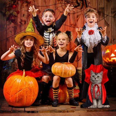 Halloween Pet Cape Costume - Vampire Cloak, Wizard Outfit, Witch Cosplay Apparel, Party Costumes For Small Medium Dogs 7 Halloween Pet Cape Costume - Vampire Cloak, Wizard Outfit, Witch Cosplay Apparel, Party Costumes For Small Medium Dogs - Image 5