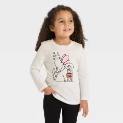 Toddler Girls' Long Sleeve Halloween Graphic T-Shirt - Cat & Jack™ Cream -Target GUEST 9acdb536 d009 4a65 9d60 8d092e422c27