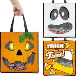 Joyfy Halloween Party Favors 3PCS Large See Through Tote Bags With Handles Trick Or Treat Bag Party Supplies For Candies Biscuits Cards 22.5" X 13.75" -Target GUEST 9d04d0e4 e852 40cc 9295 e33a70e9c2dd