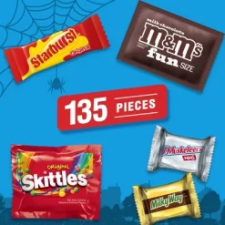 Mars - Skittles, Twix, Starburst, Milky Way & 3 Musketeers Chocolate And Fruity Trick Or Treat Halloween Candy Variety Bag - 43.86oz/135ct