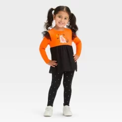 Toddler Girls' Halloween Long Sleeve Cat Set - Cat & Jack™ Orange -Target GUEST 9f83fc0d 3591 4834 a1f2 e5d8fb27d8df