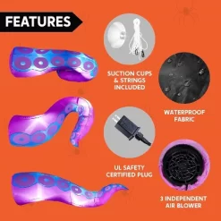 Joyfy 3 Pcs Halloween Inflatable Outdoor Decorations, Purple Octopus Tentacle With Built-in LEDs Broke Out From Window For Halloween Window Roof Decor -Target GUEST a398dae1 31ee 429a b867 809fc0f6f90f