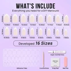 BTArtbox Press-On Nails -White French - S Almond -32ct -Target GUEST a47eb6cb 6513 45c4 8002 6d39b13b9645