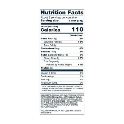 LesserEvil Organic Popcorn Pumpkin Spice - 6.4oz 5 LesserEvil Organic Popcorn Pumpkin Spice - 6.4oz - Image 3