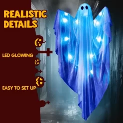 Joyfy 47” Halloween Hanging Ghost Outdoor Decoration, Flying Ghosts With Warm LED Light Party Decor Prop For Front Yard Patio Garden 2 Pack -Target GUEST a61f81ca edfd 4ca6 bc6e 3269dd5b0d61
