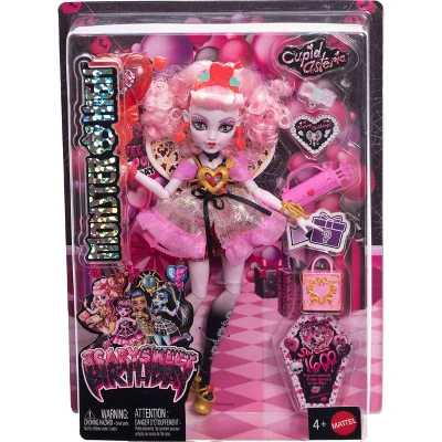Monster High Scary Sweet Birthday Cupid Asteria Doll In Party Dress With Balloon & Gift 7 Monster High Scary Sweet Birthday Cupid Asteria Doll In Party Dress With Balloon & Gift - Image 5